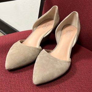 Franco Sarto 3” suede wedges perfect for sweater weather!